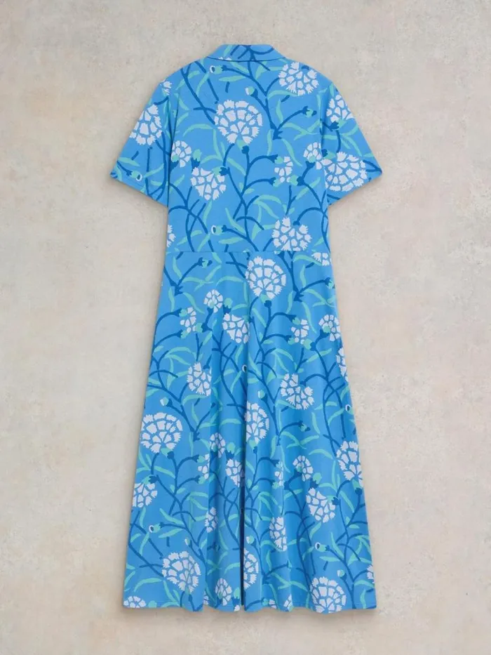 White Stuff DRESSES Rua Jersey Print Midi Dress Blue Multi 8211 Women White Stuff DRESSES Rua Jersey Print Midi Dress Blue Multi 8211 Women