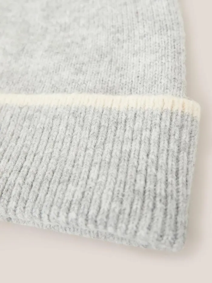 White Stuff HATS Sienna Knit Beanie Grey Multi 8211 Women