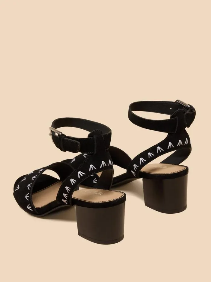White Stuff HEELS and WEDGES Ivy Suede Heel Sandal Black Multi 8211 Women White Stuff HEELS and WEDGES Ivy Suede Heel Sandal Black Multi 8211 Women