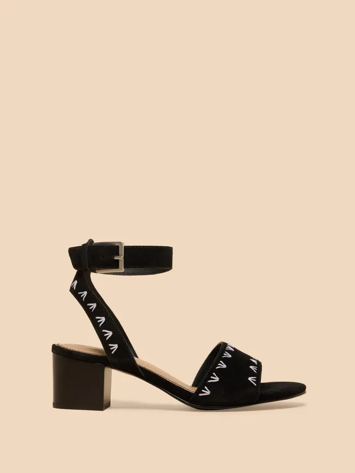 White Stuff HEELS and WEDGES Ivy Suede Heel Sandal Black Multi 8211 Women White Stuff HEELS and WEDGES Ivy Suede Heel Sandal Black Multi 8211 Women