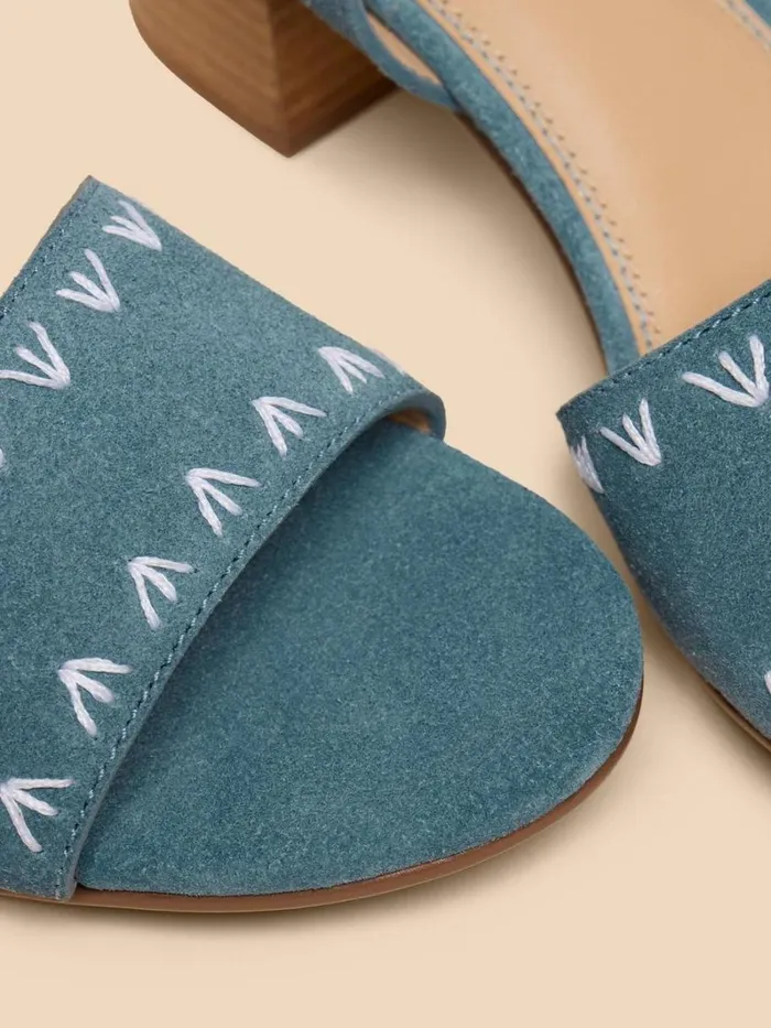 White Stuff HEELS and WEDGES Ivy Suede Heel Sandal Chambray Blue 8211 Women White Stuff HEELS and WEDGES Ivy Suede Heel Sandal Chambray Blue 8211 Women