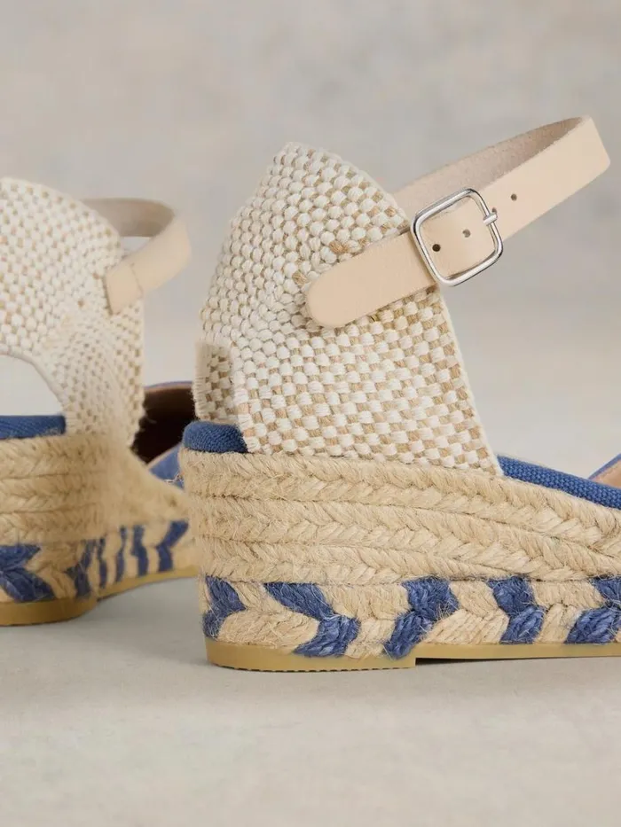 White Stuff HEELS and WEDGES Suede Closed Espadrille Wedge Mid Blue 8211 Women White Stuff HEELS and WEDGES Suede Closed Espadrille Wedge Mid Blue 8211 Women