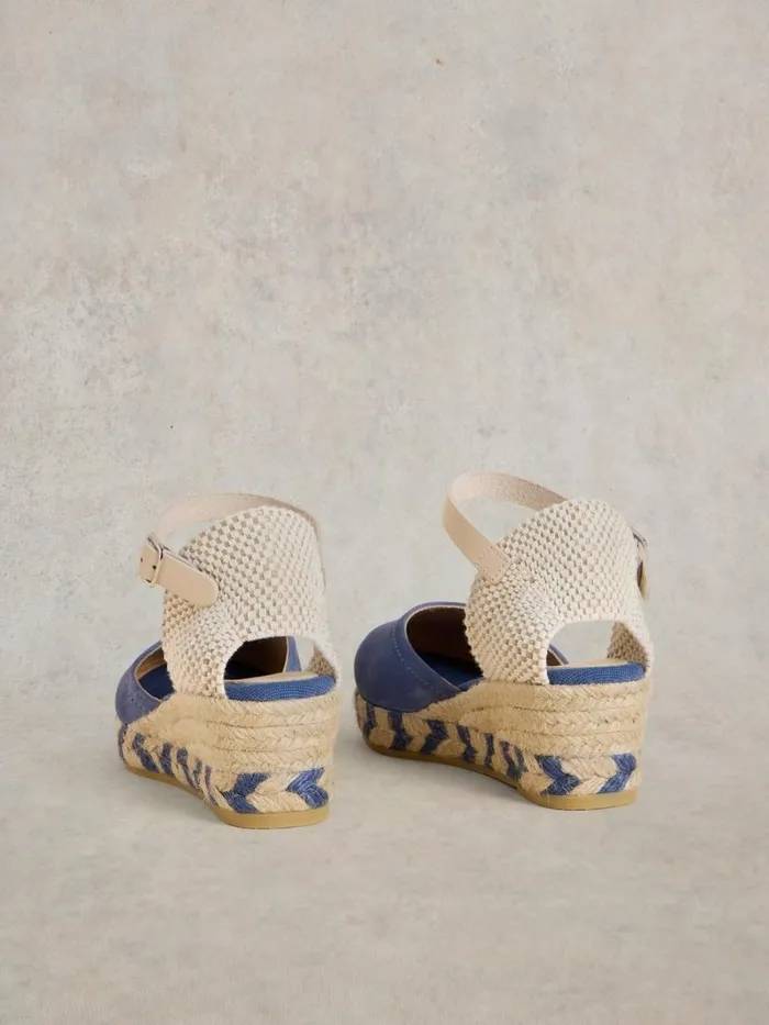 White Stuff HEELS and WEDGES Suede Closed Espadrille Wedge Mid Blue 8211 Women White Stuff HEELS and WEDGES Suede Closed Espadrille Wedge Mid Blue 8211 Women