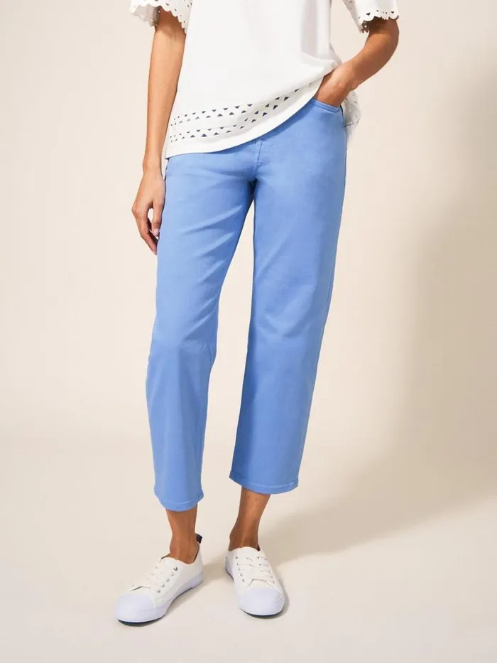 White Stuff JEANS Blake Straight Crop Jeans Mid Blue 8211 Women