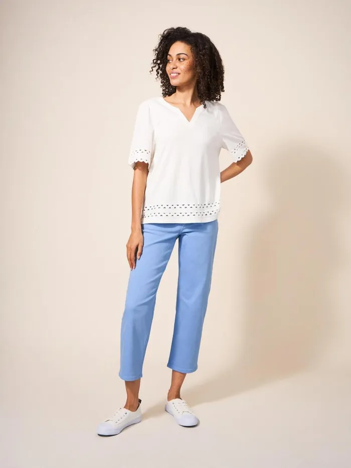 White Stuff JEANS Blake Straight Crop Jeans Mid Blue 8211 Women White Stuff JEANS Blake Straight Crop Jeans Mid Blue 8211 Women