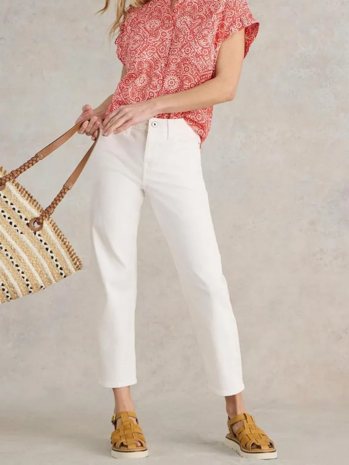 White Stuff JEANS Blake Straight Cropped Jean Natural White 8211 Women