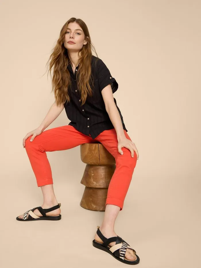 White Stuff JEANS Janey Cotton Cropped Jegging Bright Orange 8211 Women White Stuff JEANS Janey Cotton Cropped Jegging Bright Orange 8211 Women