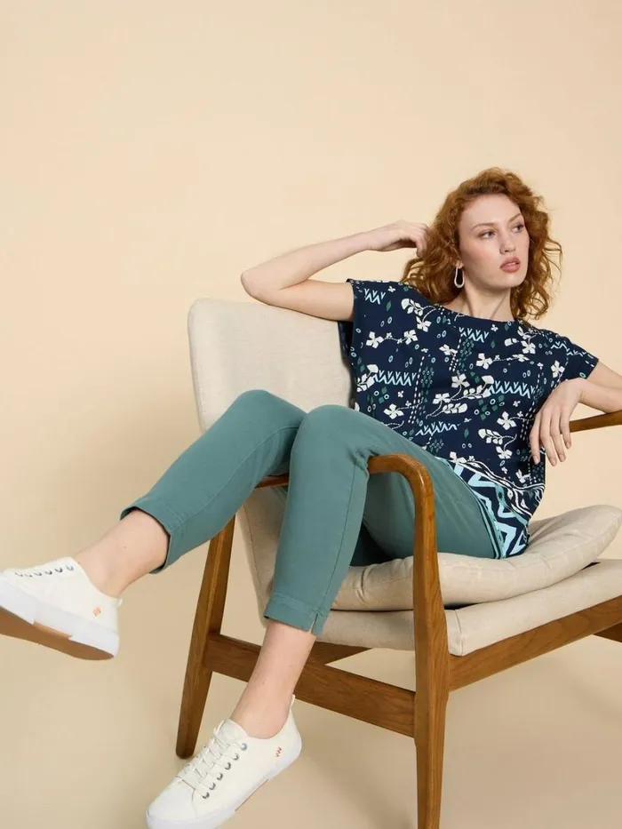 White Stuff JEANS Janey Cotton Cropped Jegging Mid Teal 8211 Women White Stuff JEANS Janey Cotton Cropped Jegging Mid Teal 8211 Women