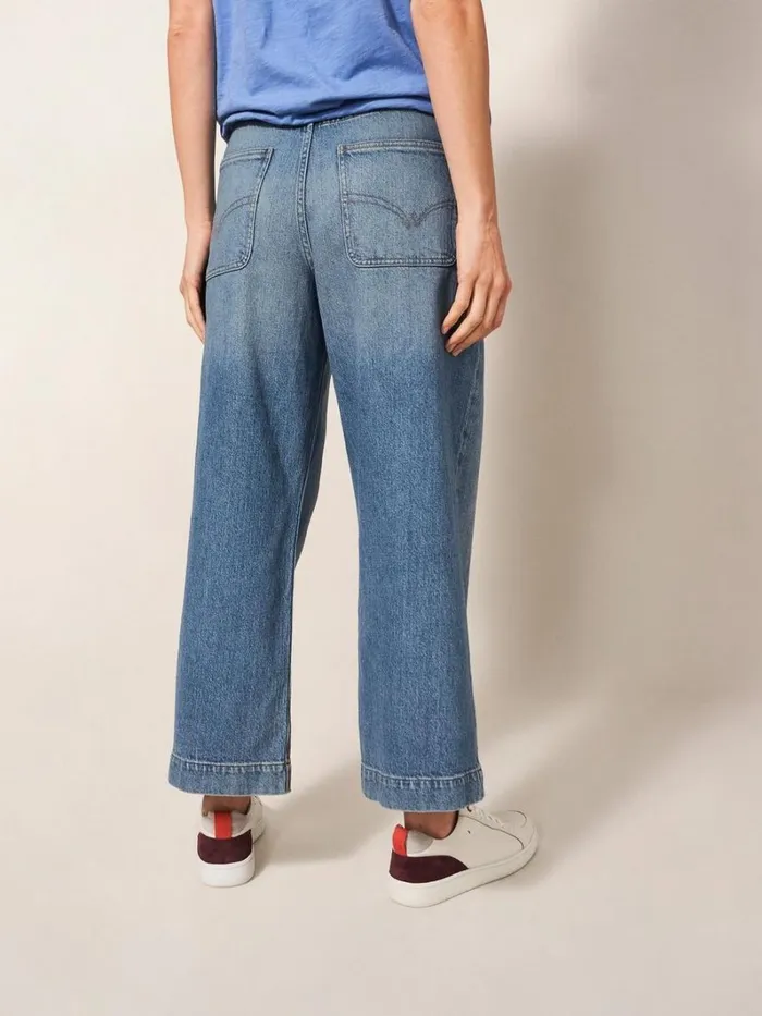 White Stuff JEANS Tia Wide Leg Crop Jeans Light Denim 8211 Women White Stuff JEANS Tia Wide Leg Crop Jeans Light Denim 8211 Women