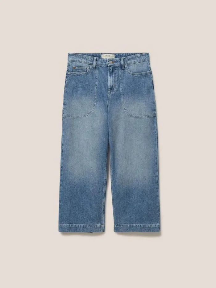White Stuff JEANS Tia Wide Leg Crop Jeans Light Denim 8211 Women White Stuff JEANS Tia Wide Leg Crop Jeans Light Denim 8211 Women