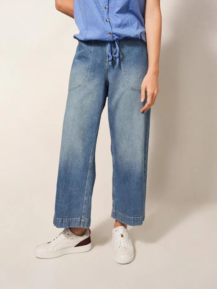White Stuff JEANS Tia Wide Leg Crop Jeans Light Denim 8211 Women White Stuff JEANS Tia Wide Leg Crop Jeans Light Denim 8211 Women