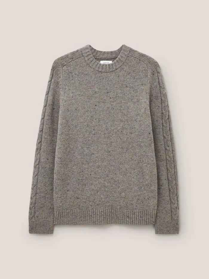 White Stuff KNITWEAR Arundel Crew Dark Natural 8211 Men