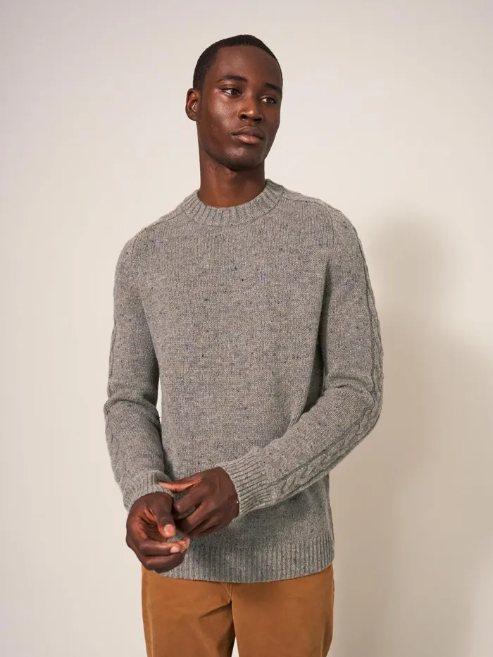 White Stuff KNITWEAR Arundel Crew Dark Natural 8211 Men White Stuff KNITWEAR Arundel Crew Dark Natural 8211 Men