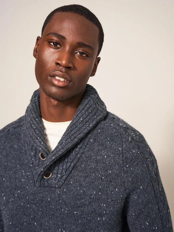 White Stuff KNITWEAR Arundel Shawl Charcoal Grey 8211 Men White Stuff KNITWEAR Arundel Shawl Charcoal Grey 8211 Men
