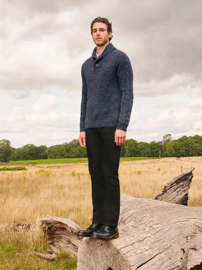 White Stuff KNITWEAR Arundel Shawl Charcoal Grey 8211 Men White Stuff KNITWEAR Arundel Shawl Charcoal Grey 8211 Men