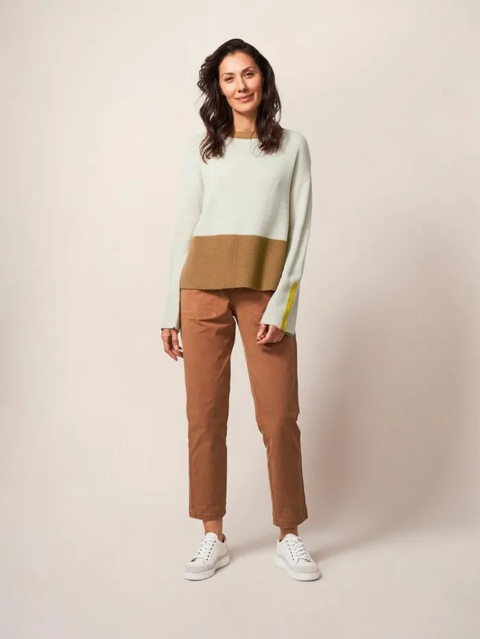 White Stuff KNITWEAR Birch Knitted Jumper Natural Multi 8211 Women