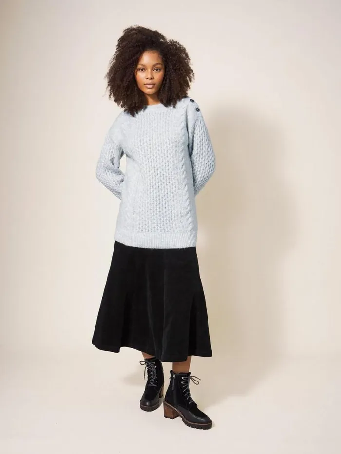 White Stuff KNITWEAR BIRCH TUNIC Mid Grey 8211 Women
