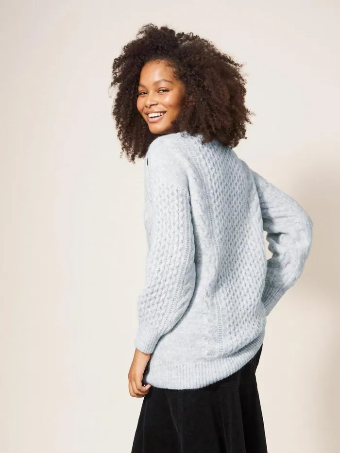 White Stuff KNITWEAR BIRCH TUNIC Mid Grey 8211 Women White Stuff KNITWEAR BIRCH TUNIC Mid Grey 8211 Women