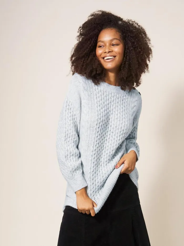 White Stuff KNITWEAR BIRCH TUNIC Mid Grey 8211 Women White Stuff KNITWEAR BIRCH TUNIC Mid Grey 8211 Women