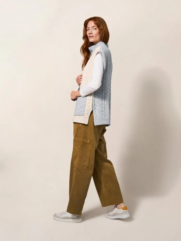 White Stuff KNITWEAR Chestnut Cable Knit Pocket Poncho Natural Multi 8211 Women White Stuff KNITWEAR Chestnut Cable Knit Pocket Poncho Natural Multi 8211 Women