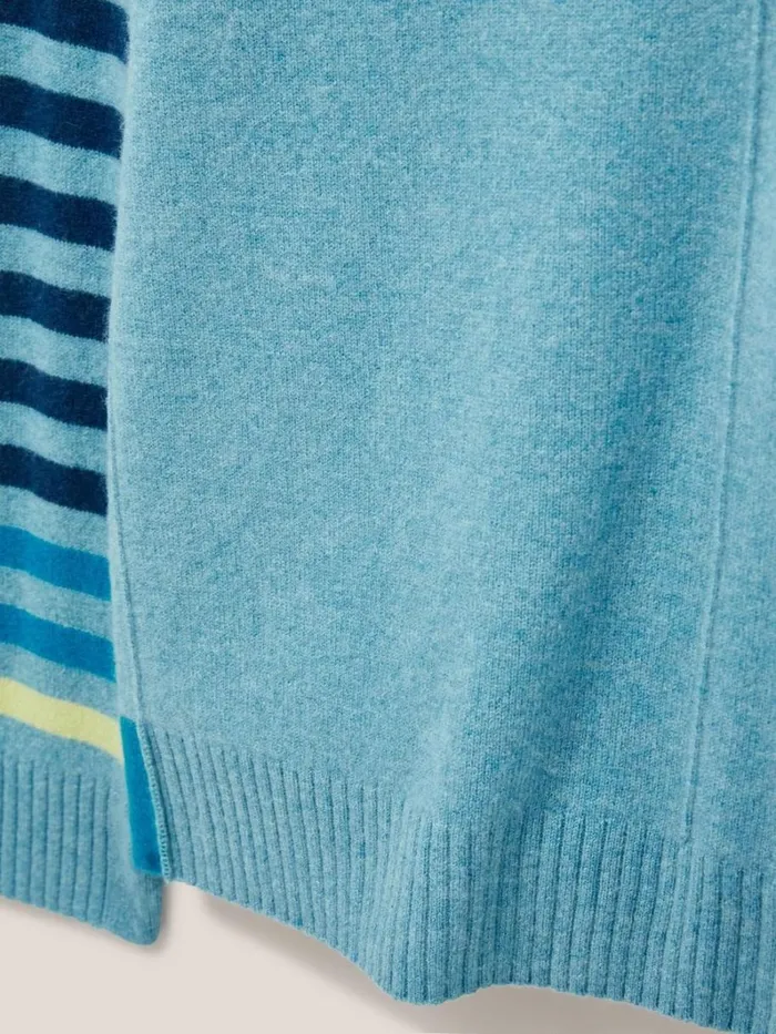 White Stuff KNITWEAR CLARA V NECK CASHMERE JUMPER Blue Multi 8211 Women White Stuff KNITWEAR CLARA V NECK CASHMERE JUMPER Blue Multi 8211 Women