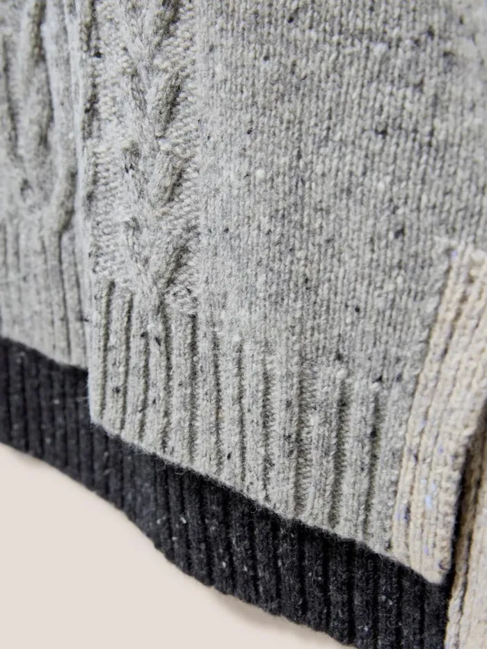 White Stuff KNITWEAR Colour Block Cable Tank Grey Multi 8211 Women White Stuff KNITWEAR Colour Block Cable Tank Grey Multi 8211 Women