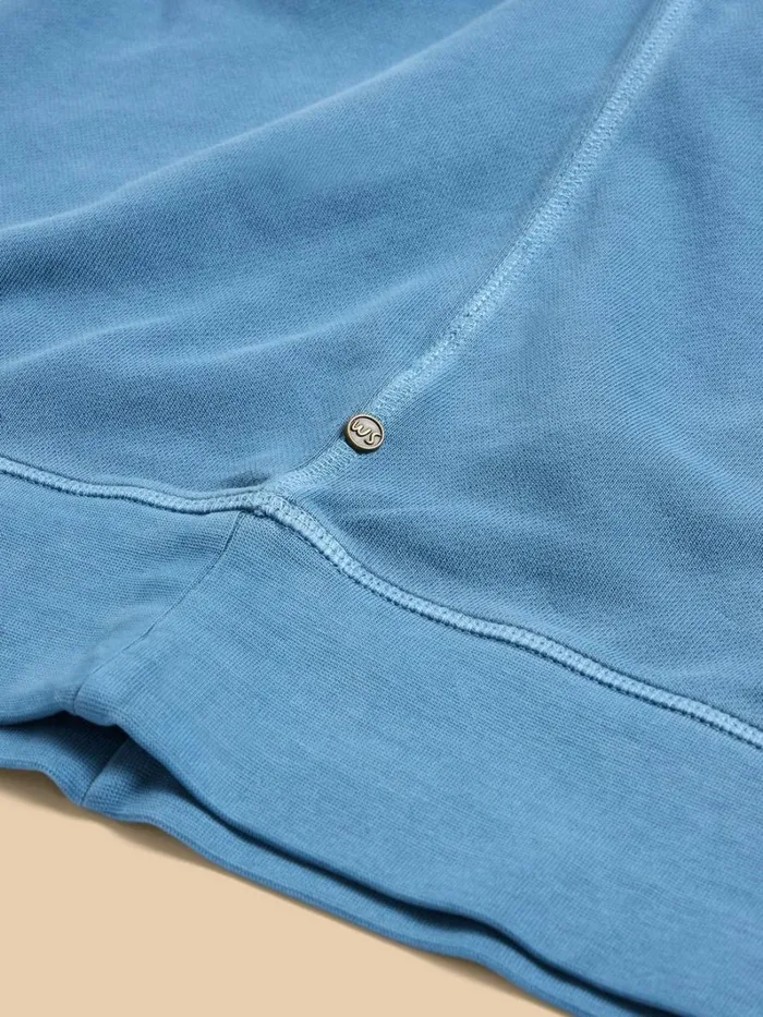 White Stuff KNITWEAR Crew Neck Sweat Mid Blue 8211 Men White Stuff KNITWEAR Crew Neck Sweat Mid Blue 8211 Men