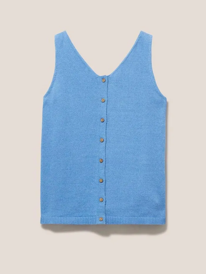 White Stuff KNITWEAR DAISY KNITTED VEST Mid Blue 8211 Women White Stuff KNITWEAR DAISY KNITTED VEST Mid Blue 8211 Women