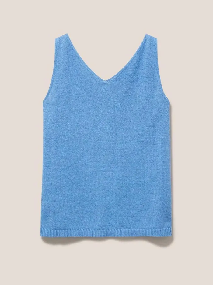 White Stuff KNITWEAR DAISY KNITTED VEST Mid Blue 8211 Women White Stuff KNITWEAR DAISY KNITTED VEST Mid Blue 8211 Women