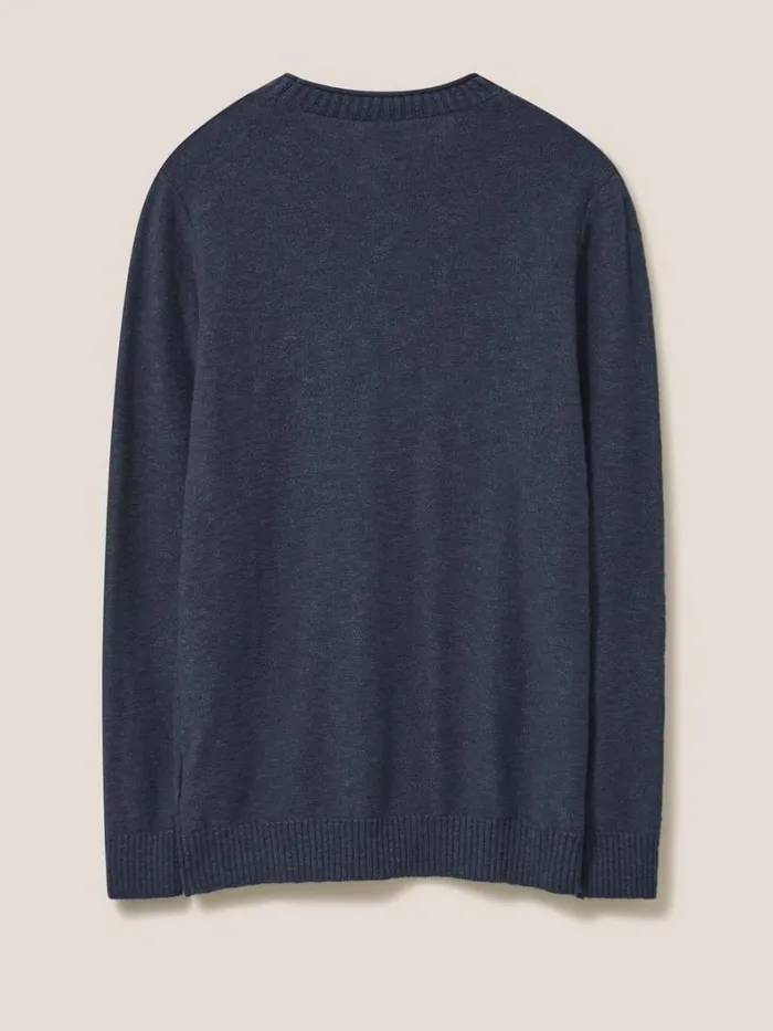 White Stuff KNITWEAR Grainger Pocket Crew Dark Navy 8211 Men White Stuff KNITWEAR Grainger Pocket Crew Dark Navy 8211 Men