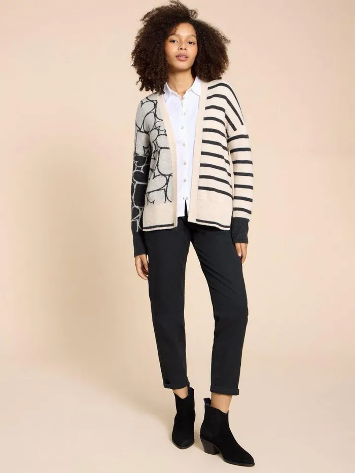 White Stuff KNITWEAR HARRIET HEART CARDIGAN Natural Multi 8211 Women