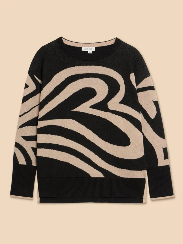 White Stuff KNITWEAR HEART OLIVE JUMPER Black Multi 8211 Women White Stuff KNITWEAR HEART OLIVE JUMPER Black Multi 8211 Women