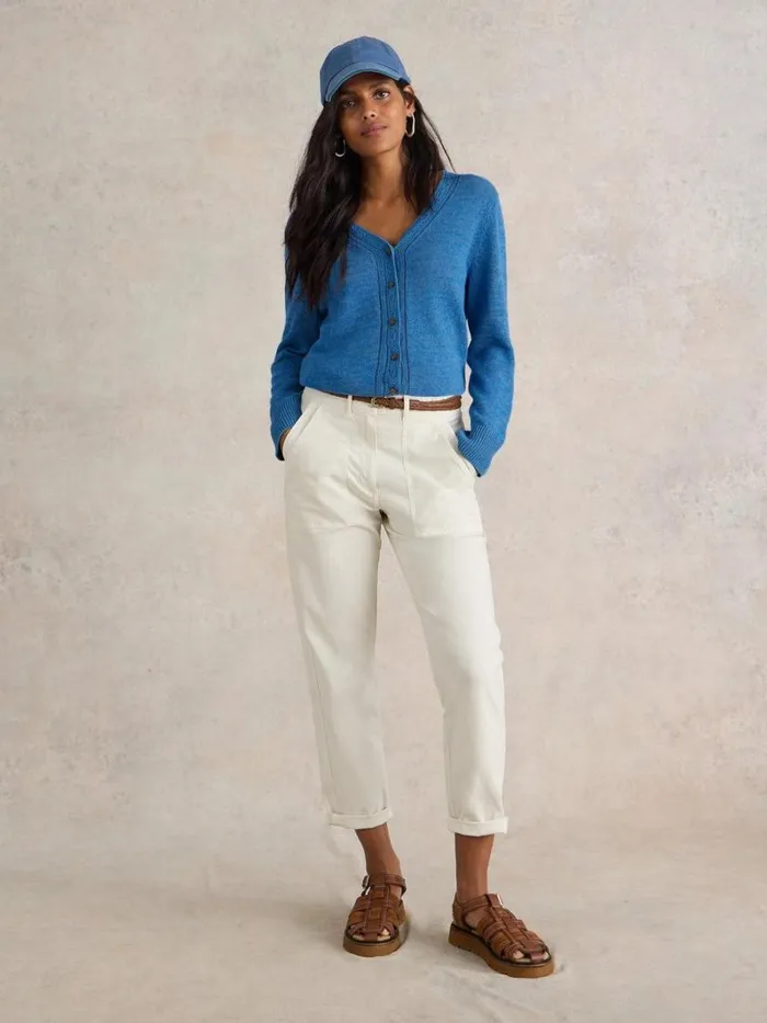 White Stuff KNITWEAR HEATHER JUMPER Mid Blue 8211 Women