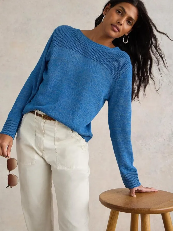 White Stuff KNITWEAR HEATHER JUMPER Mid Blue 8211 Women White Stuff KNITWEAR HEATHER JUMPER Mid Blue 8211 Women