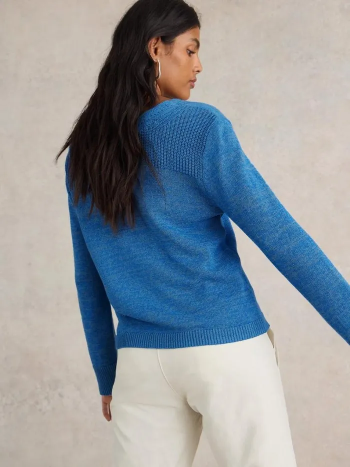 White Stuff KNITWEAR HEATHER JUMPER Mid Blue 8211 Women White Stuff KNITWEAR HEATHER JUMPER Mid Blue 8211 Women