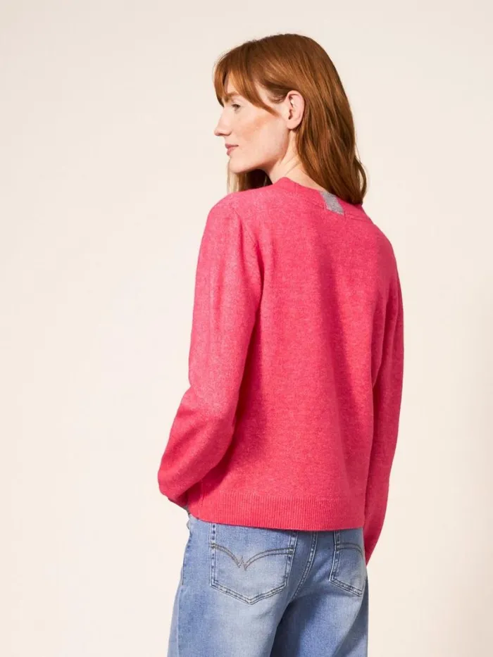 White Stuff KNITWEAR JAMIE CARDI Bright Pink 8211 Women White Stuff KNITWEAR JAMIE CARDI Bright Pink 8211 Women