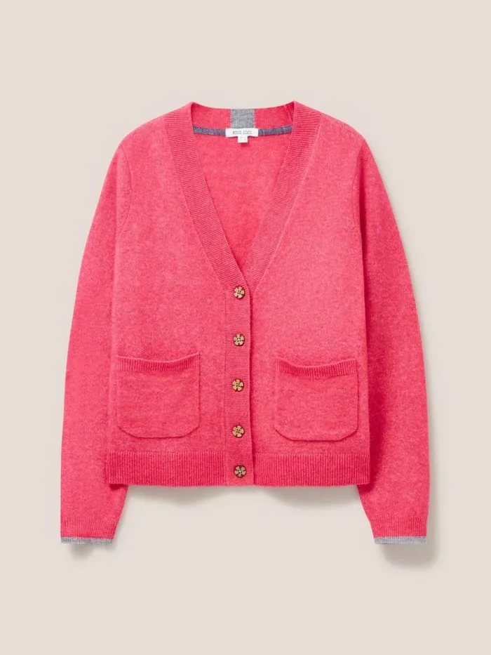 White Stuff KNITWEAR JAMIE CARDI Bright Pink 8211 Women White Stuff KNITWEAR JAMIE CARDI Bright Pink 8211 Women