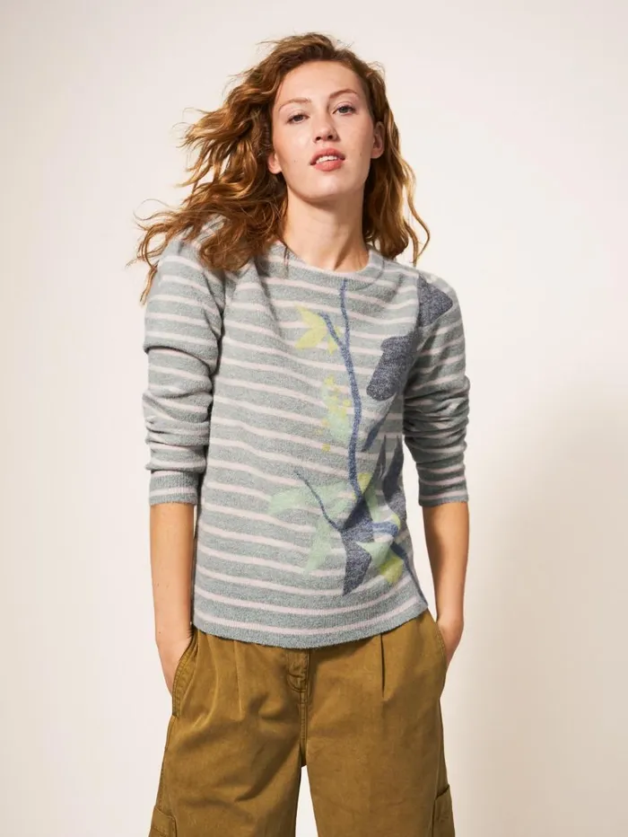 White Stuff KNITWEAR JULIE JUMPER Grey Multi 8211 Women White Stuff KNITWEAR JULIE JUMPER Grey Multi 8211 Women
