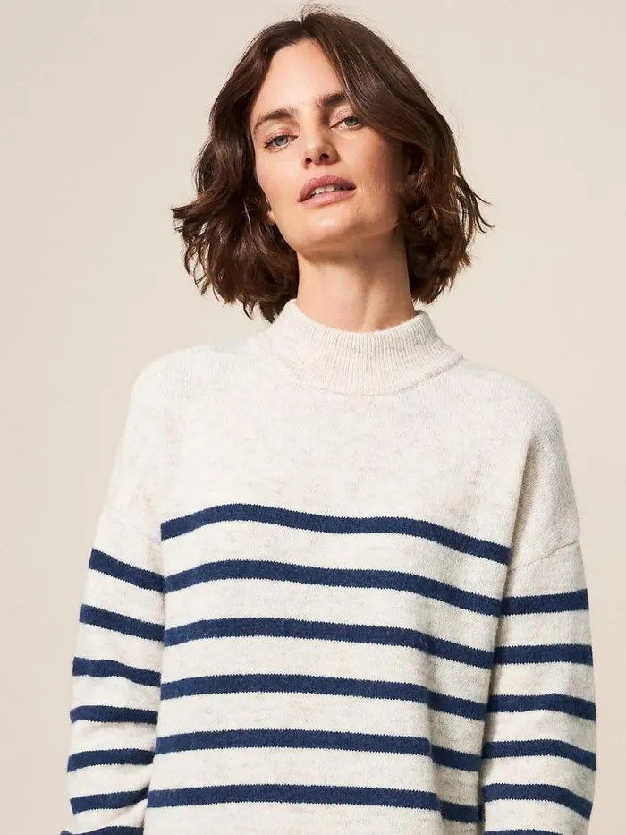 White Stuff KNITWEAR JUMPER DRESS Natural Multi 8211 Women White Stuff KNITWEAR JUMPER DRESS Natural Multi 8211 Women