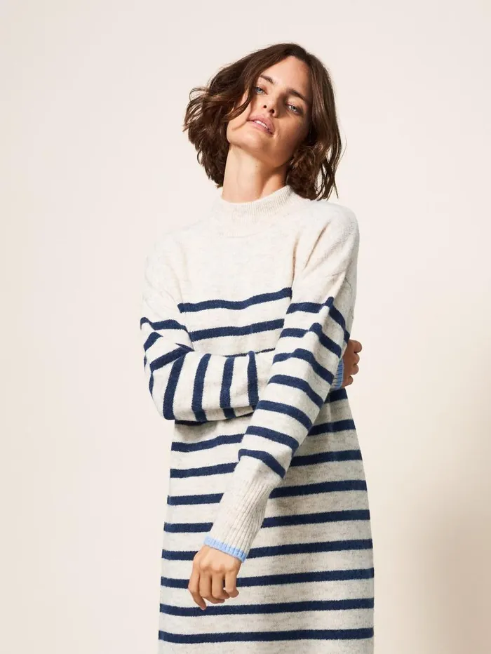 White Stuff KNITWEAR JUMPER DRESS Natural Multi 8211 Women White Stuff KNITWEAR JUMPER DRESS Natural Multi 8211 Women