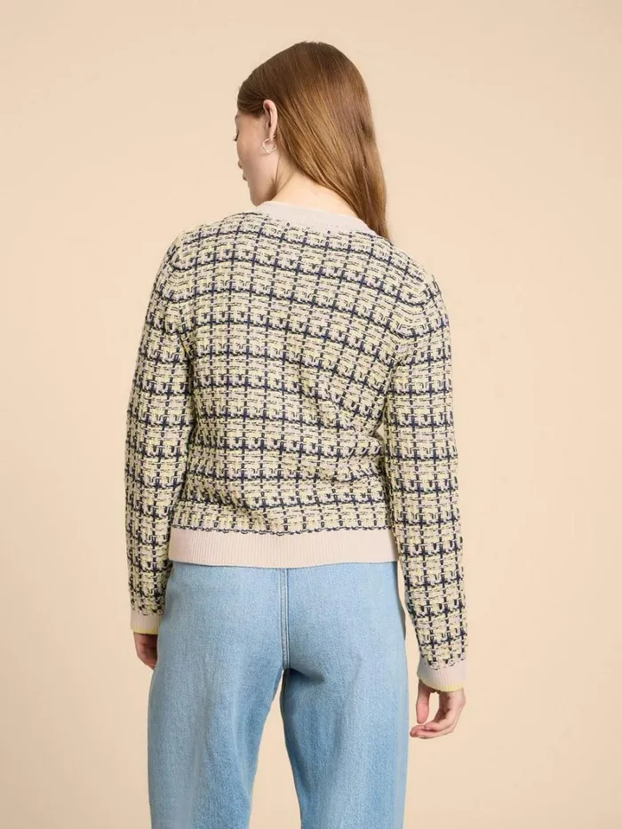 White Stuff KNITWEAR KELLY TEXTURED CARDI White Multi 8211 Women White Stuff KNITWEAR KELLY TEXTURED CARDI White Multi 8211 Women