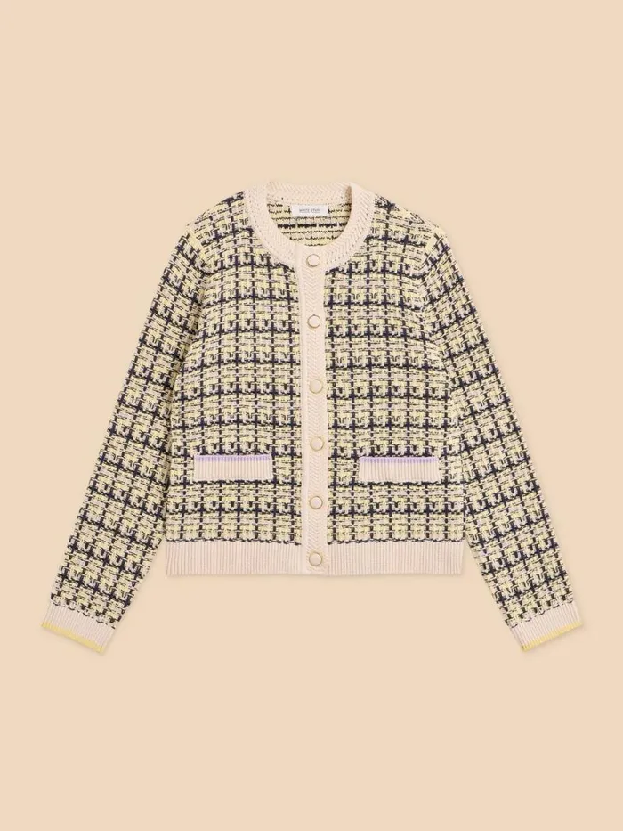 White Stuff KNITWEAR KELLY TEXTURED CARDI White Multi 8211 Women White Stuff KNITWEAR KELLY TEXTURED CARDI White Multi 8211 Women