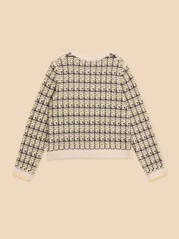White Stuff KNITWEAR KELLY TEXTURED CARDI White Multi 8211 Women White Stuff KNITWEAR KELLY TEXTURED CARDI White Multi 8211 Women