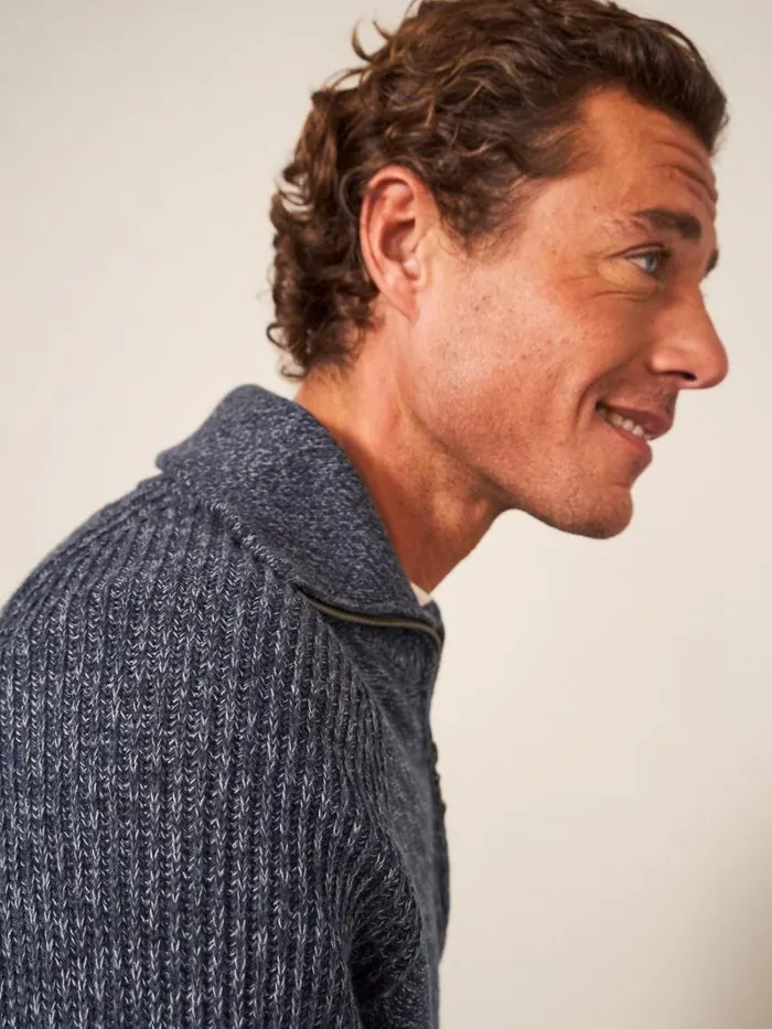 White Stuff KNITWEAR Lakewood Zip Neck Jumper Dark Grey 8211 Men White Stuff KNITWEAR Lakewood Zip Neck Jumper Dark Grey 8211 Men