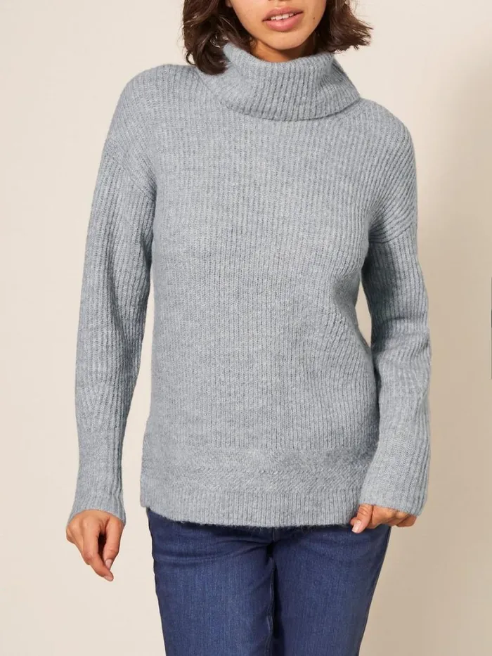 White Stuff KNITWEAR LOVELY RIB JUMPER Light Grey 8211 Women White Stuff KNITWEAR LOVELY RIB JUMPER Light Grey 8211 Women