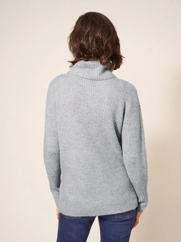White Stuff KNITWEAR LOVELY RIB JUMPER Light Grey 8211 Women White Stuff KNITWEAR LOVELY RIB JUMPER Light Grey 8211 Women