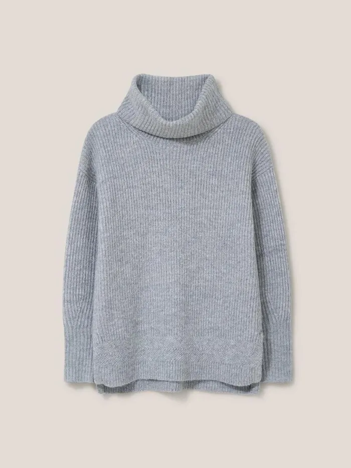 White Stuff KNITWEAR LOVELY RIB JUMPER Light Grey 8211 Women White Stuff KNITWEAR LOVELY RIB JUMPER Light Grey 8211 Women