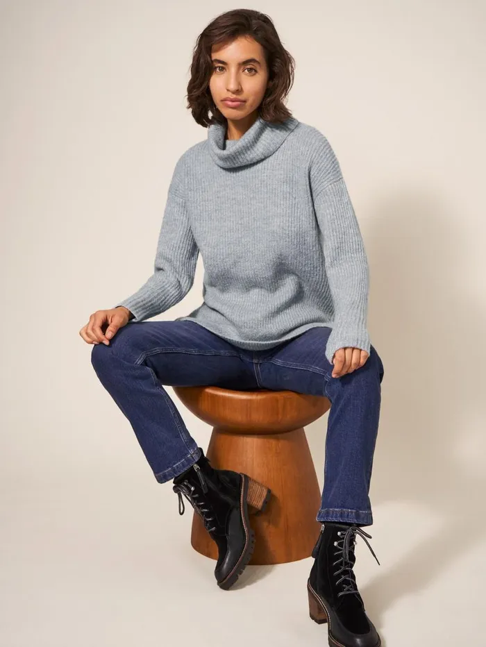 White Stuff KNITWEAR LOVELY RIB JUMPER Light Grey 8211 Women White Stuff KNITWEAR LOVELY RIB JUMPER Light Grey 8211 Women