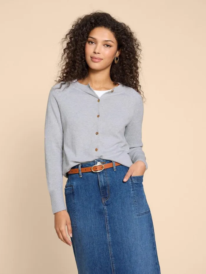 White Stuff KNITWEAR LULU CARDI Grey Marl 8211 Women White Stuff KNITWEAR LULU CARDI Grey Marl 8211 Women