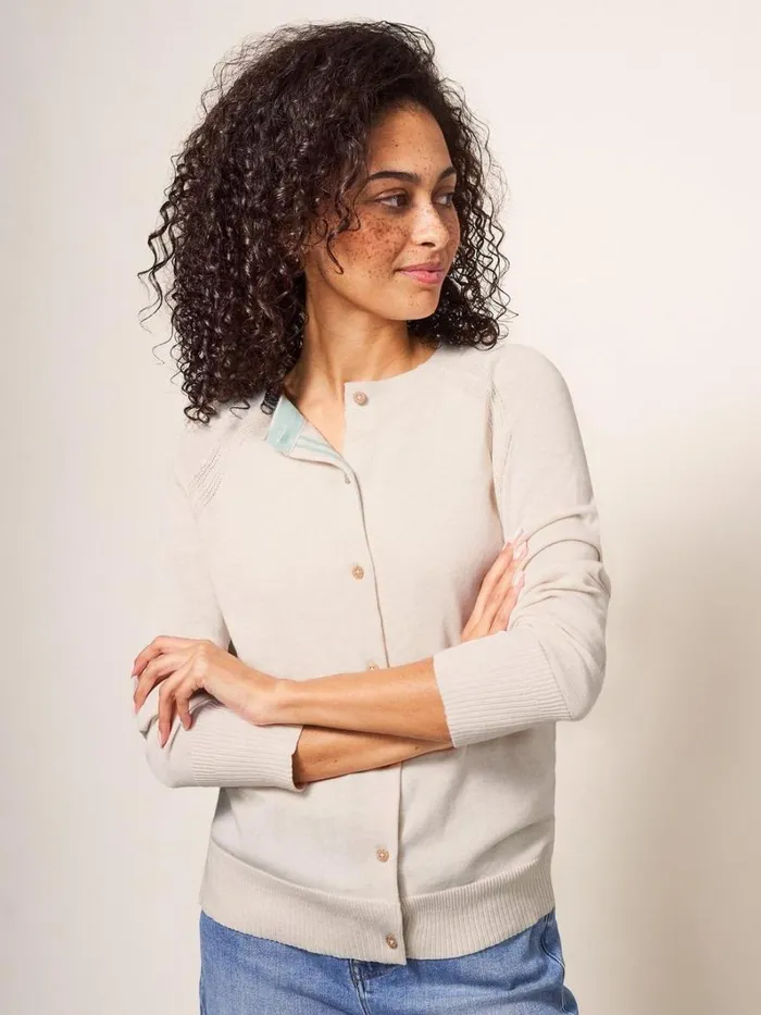 White Stuff KNITWEAR LULU CARDI Natural White 8211 Women